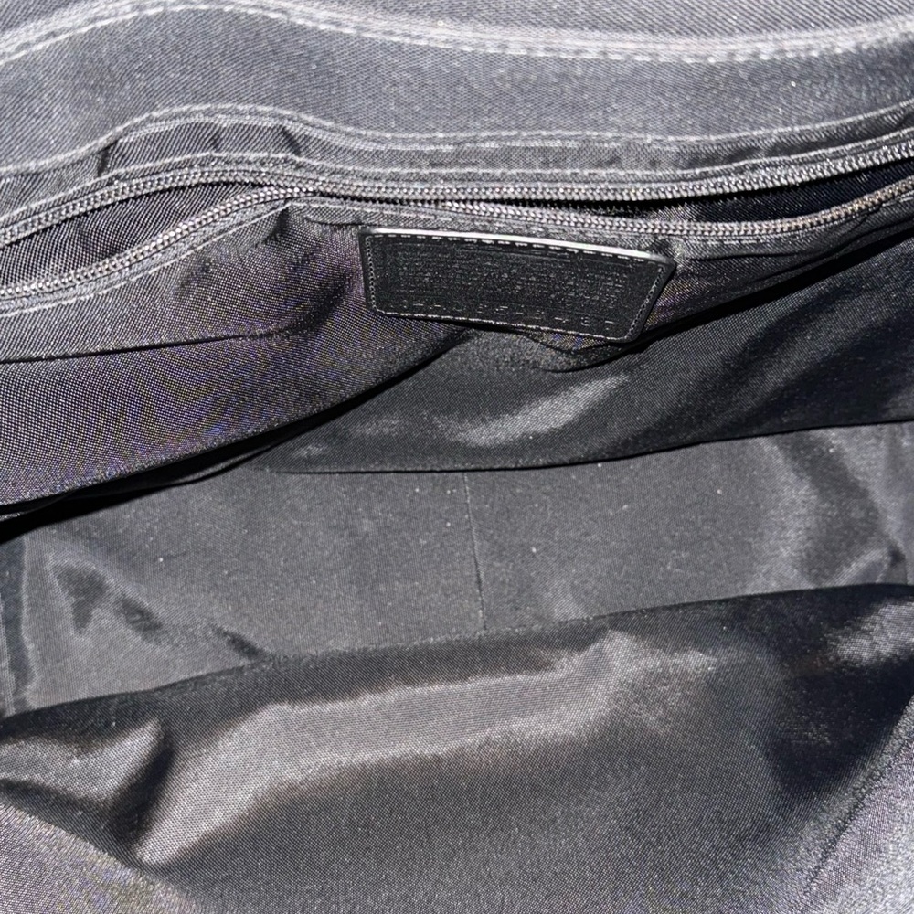 Coach Black Nylon Messenger Bag with Leather Trim - Picture 4 of 8